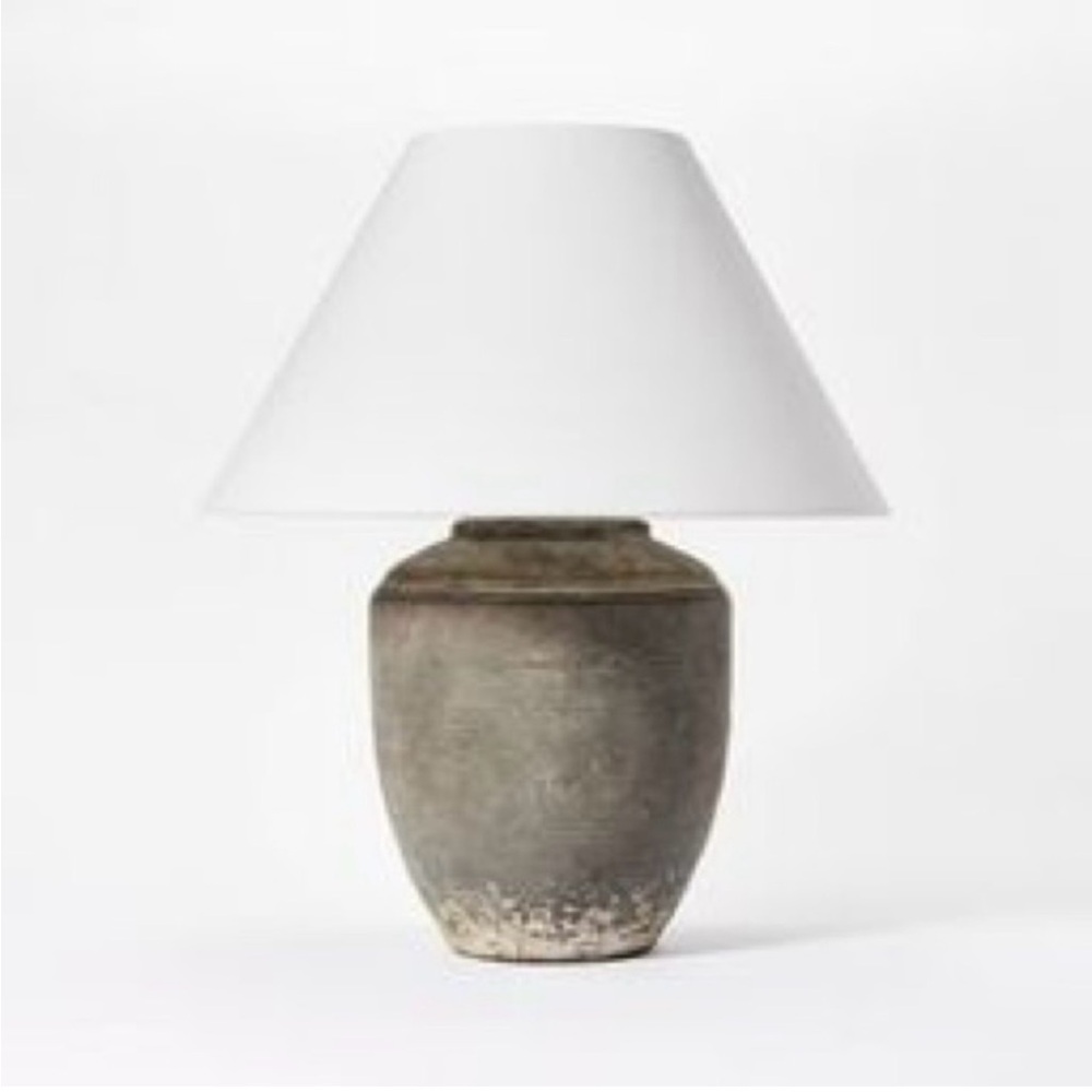 ISO Studio McGee Gray and White Ceramic Lamp